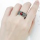 Red Garnet Stone Mantra Ring Red Garnet Stone Mantra Ring