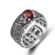Red Garnet Stone Mantra Ring Red Garnet Stone Mantra Ring