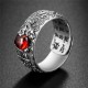 Red Garnet Stone Mantra Ring Red Garnet Stone Mantra Ring