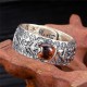 Red Garnet Stone Mantra Ring Red Garnet Stone Mantra Ring