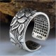 Buddhist Ring with Lotus and Heart Sutra Buddhist Ring with Lotus and Heart Sutra