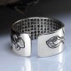 Buddhist Ring with Lotus and Heart Sutra Buddhist Ring with Lotus and Heart Sutra