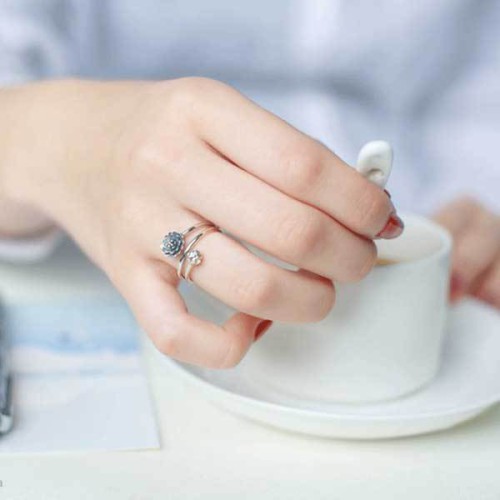 Silver Triple Wrap Lotus Ring Silver Triple Wrap Lotus Ring