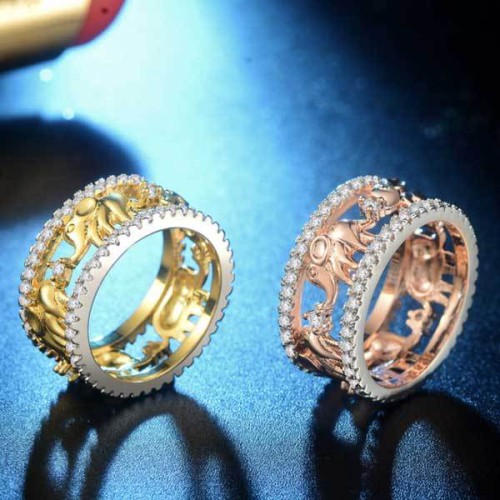 Stone Studded Elephant Ring Stone Studded Elephant Ring
