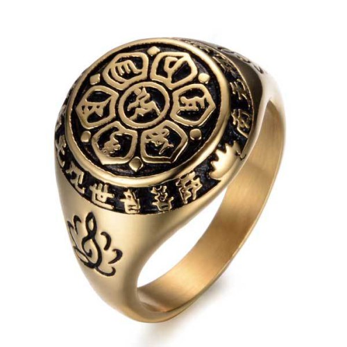 Om Mani Padme Hum Lotus Mantra Ring – Silver, Gold Om Mani Padme Hum Lotus Mantra Ring – Silver, Gold