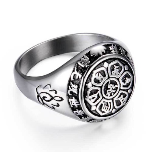 Om Mani Padme Hum Lotus Mantra Ring – Silver, Gold Om Mani Padme Hum Lotus Mantra Ring – Silver, Gold