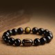 Black Obsidian Heart Sutra Buddha Bead Bracelet Black Obsidian Heart Sutra Buddha Bead Bracelet