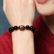 Black Obsidian Heart Sutra Buddha Bead Bracelet Black Obsidian Heart Sutra Buddha Bead Bracelet