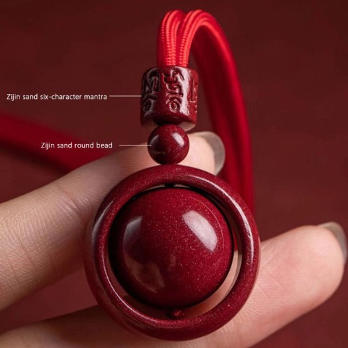 Cinnabar Fortune Turning Pendant Necklace Cinnabar Fortune Turning Pendant Necklace