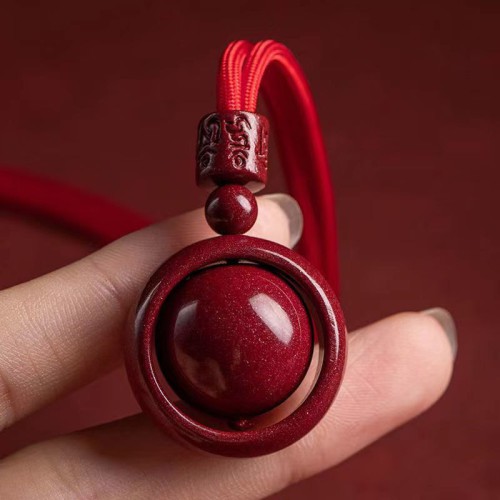 Cinnabar Fortune Turning Pendant Necklace Cinnabar Fortune Turning Pendant Necklace