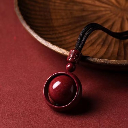 Cinnabar Fortune Turning Pendant Necklace Cinnabar Fortune Turning Pendant Necklace