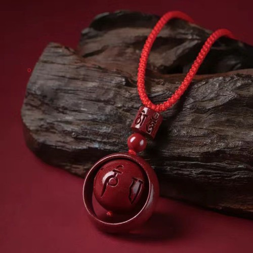 Cinnabar Fortune Turning Pendant Necklace Cinnabar Fortune Turning Pendant Necklace