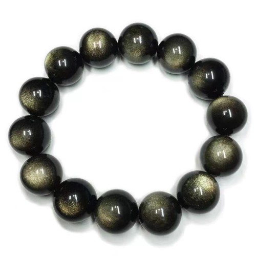 Natural Black Gold Obsidian Double Eye Couple Bracelets Natural Black Gold Obsidian Double Eye Couple Bracelets