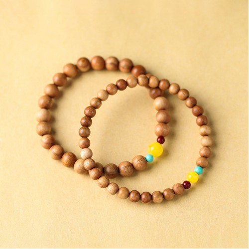 Peach Wood Lucky Red Sandalwood Amber Feng Shui Bead Bracelet Peach Wood Lucky Red Sandalwood Amber Feng Shui Bead Bracelet
