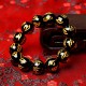 Six-Word Mantra Natural Obsidian Prayer Bead Bracelet Six-Word Mantra Natural Obsidian Prayer Bead Bracelet