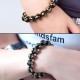 Six-Word Mantra Natural Obsidian Prayer Bead Bracelet Six-Word Mantra Natural Obsidian Prayer Bead Bracelet