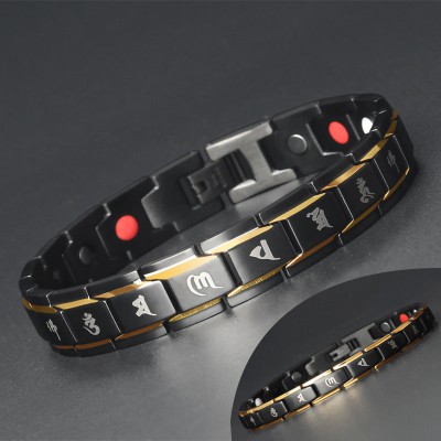 The Mani mantra enhances healing, while Germanium Titanium promotes energy protection
