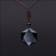 Six-Pointed Star Black Obsidian Protection Necklace - Evil Shield & Cosmic Harmony Six-Pointed Star Black Obsidian Protection Necklace - Evil Shield & Cosmic Harmony