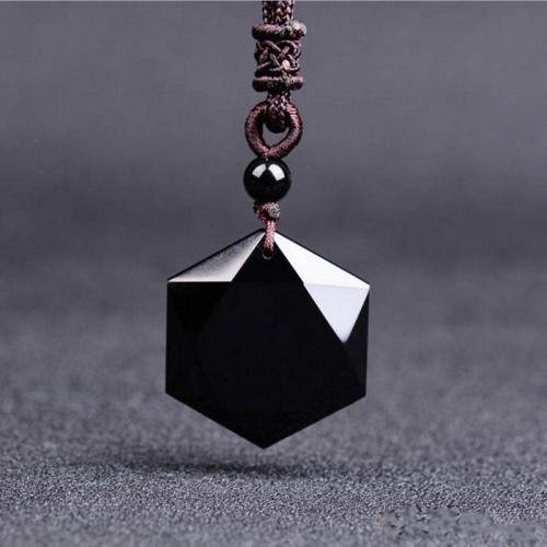 Six-Pointed Star Black Obsidian Protection Necklace - Evil Shield & Cosmic Harmony Six-Pointed Star Black Obsidian Protection Necklace - Evil Shield & Cosmic Harmony