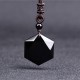 Six-Pointed Star Black Obsidian Protection Necklace - Evil Shield & Cosmic Harmony Six-Pointed Star Black Obsidian Protection Necklace - Evil Shield & Cosmic Harmony
