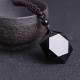 Six-Pointed Star Black Obsidian Protection Necklace - Evil Shield & Cosmic Harmony Six-Pointed Star Black Obsidian Protection Necklace - Evil Shield & Cosmic Harmony