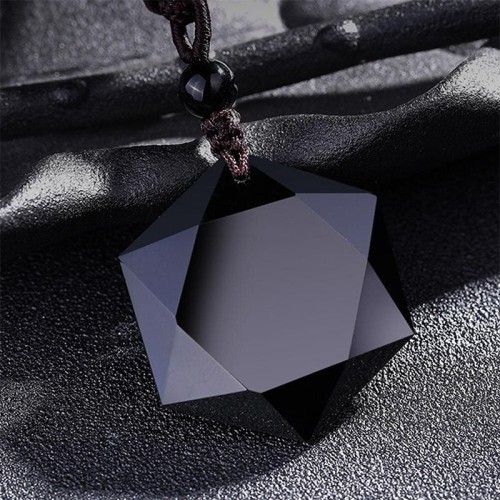 Six-Pointed Star Black Obsidian Protection Necklace - Evil Shield & Cosmic Harmony Six-Pointed Star Black Obsidian Protection Necklace - Evil Shield & Cosmic Harmony