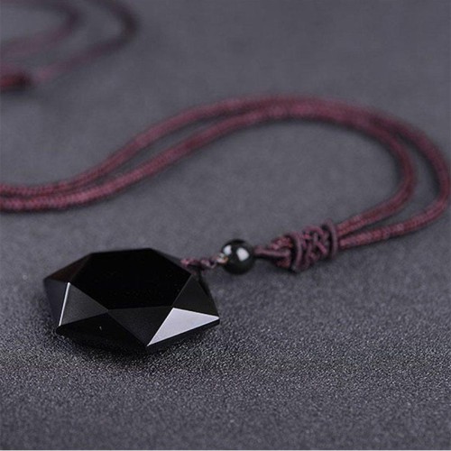 Six-Pointed Star Black Obsidian Protection Necklace - Evil Shield & Cosmic Harmony Six-Pointed Star Black Obsidian Protection Necklace - Evil Shield & Cosmic Harmony