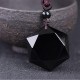 Six-Pointed Star Black Obsidian Protection Necklace - Evil Shield & Cosmic Harmony Six-Pointed Star Black Obsidian Protection Necklace - Evil Shield & Cosmic Harmony