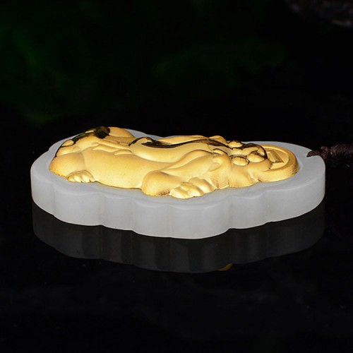 Golden Pixiu Hetian Jade Prosperity Necklace - Wealth Magnetism & Debt Blocking Golden Pixiu Hetian Jade Prosperity Necklace - Wealth Magnetism & Debt Blocking