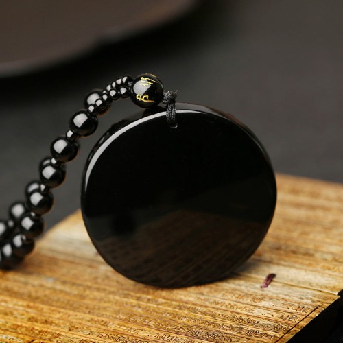 Obsidian Ganesha Success Necklace - Obstacle Removal & Creative Flow Obsidian Ganesha Success Necklace - Obstacle Removal & Creative Flow