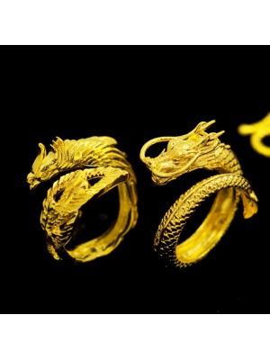 Dragon and Phoenix Couple Ring