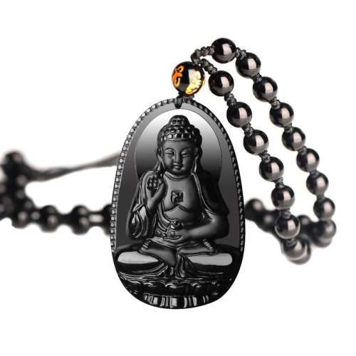 Natural Black Obsidian Eight Guardian Deity Pendant Natural Black Obsidian Eight Guardian Deity Pendant