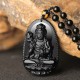Natural Black Obsidian Eight Guardian Deity Pendant Natural Black Obsidian Eight Guardian Deity Pendant