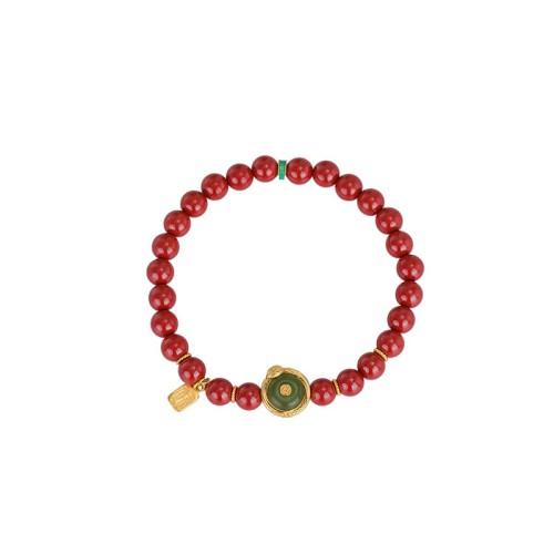 S925 Sterling Silver Gold-Plated Jadeite and Nephrite Bracelet S925 Sterling Silver Gold-Plated Jadeite and Nephrite Bracelet