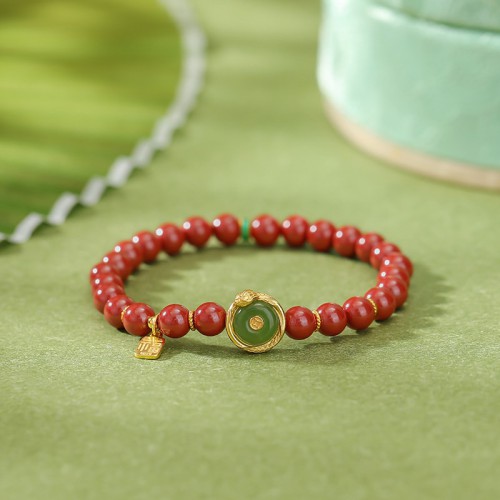S925 Sterling Silver Gold-Plated Jadeite and Nephrite Bracelet S925 Sterling Silver Gold-Plated Jadeite and Nephrite Bracelet