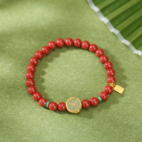 S925 Sterling Silver Gold-Plated Jadeite and Nephrite Bracelet S925 Sterling Silver Gold-Plated Jadeite and Nephrite Bracelet