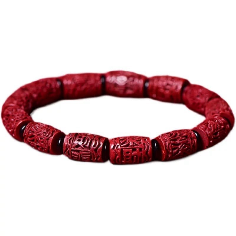 My Natural High Content Cinnabar Wealth Bracelet Glows Inside