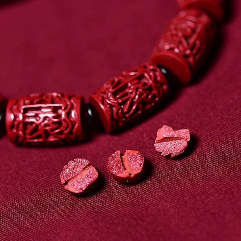 My Natural High Content Cinnabar Wealth Bracelet Glows Inside