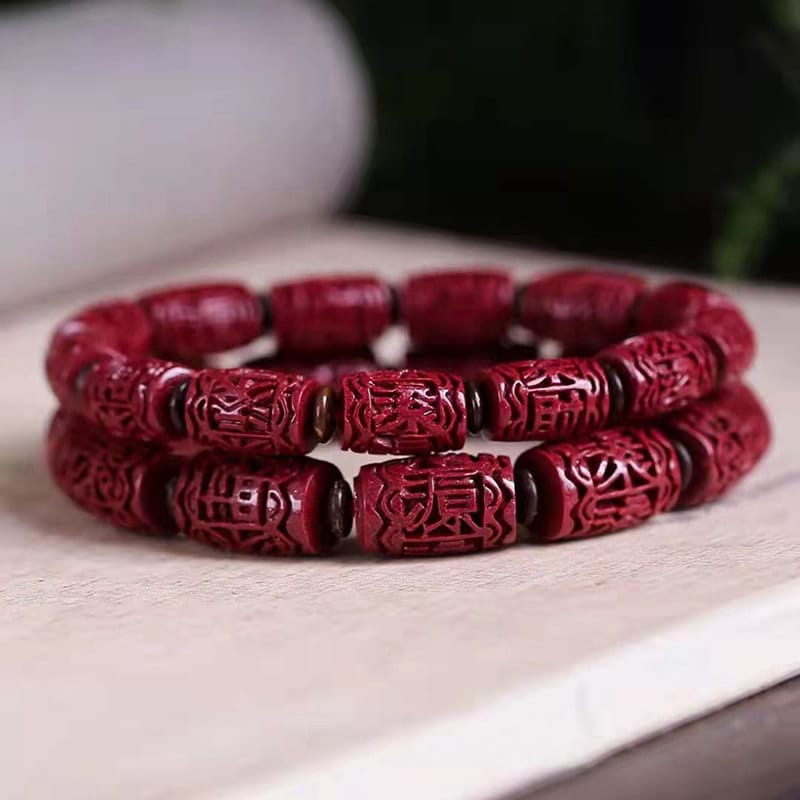 My Natural High Content Cinnabar Wealth Bracelet Glows Inside