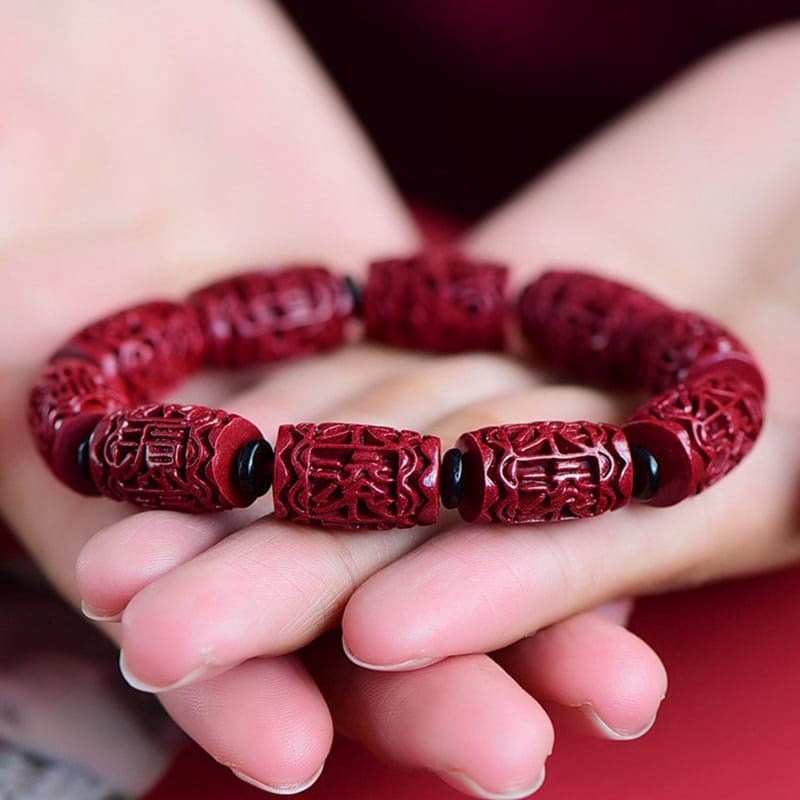 My Natural High Content Cinnabar Wealth Bracelet Glows Inside