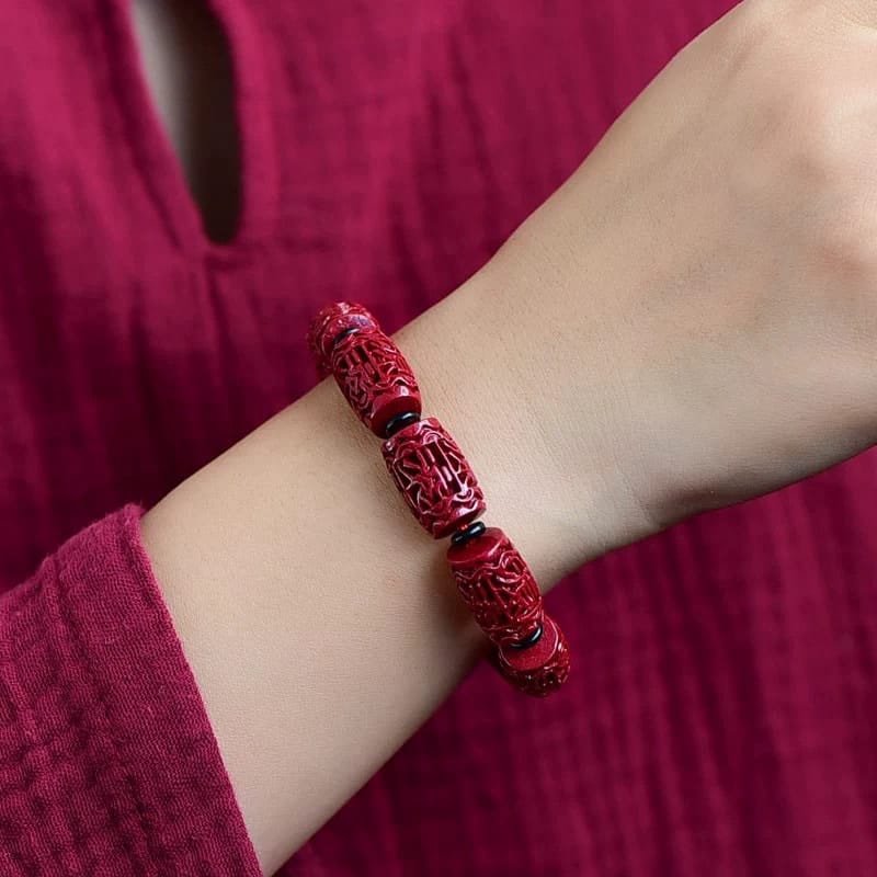 My Natural High Content Cinnabar Wealth Bracelet Glows Inside