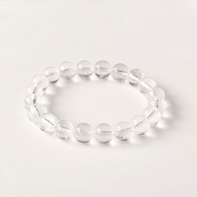 This Natural Crystal Starry Sky White Phantom Bracelet Glows