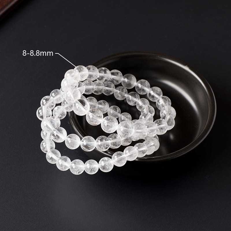 This Natural Crystal Starry Sky White Phantom Bracelet Glows