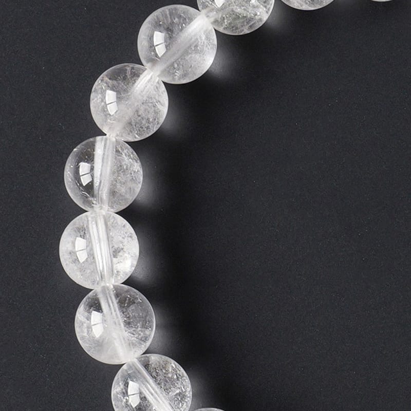 This Natural Crystal Starry Sky White Phantom Bracelet Glows