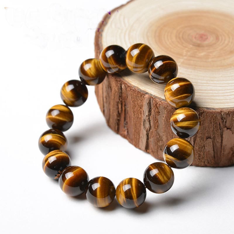 This Natural Yellow Tiger's Eye Bracelet Glows Gold